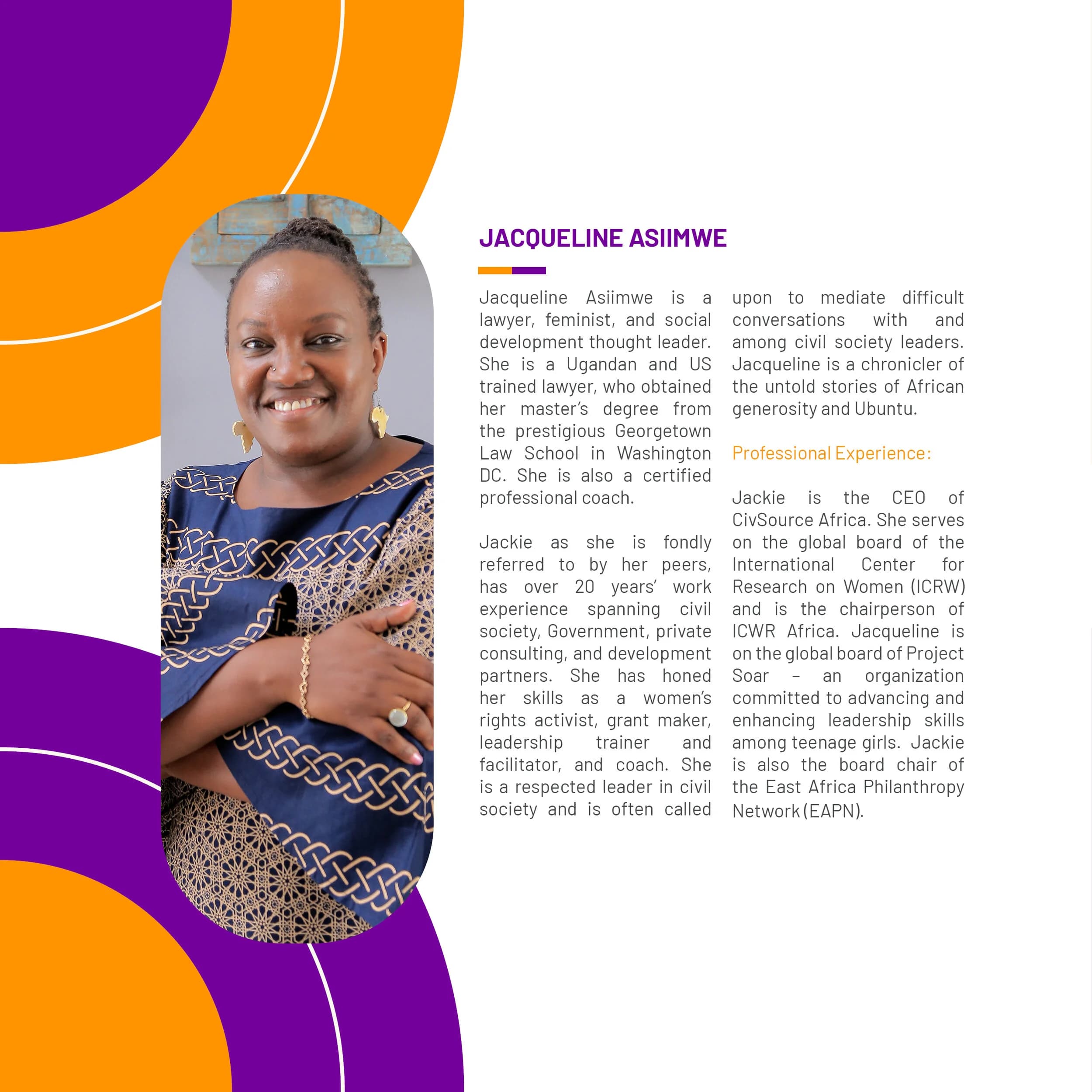 Jacqueline Asiimwe, CEO of CivSource Africa